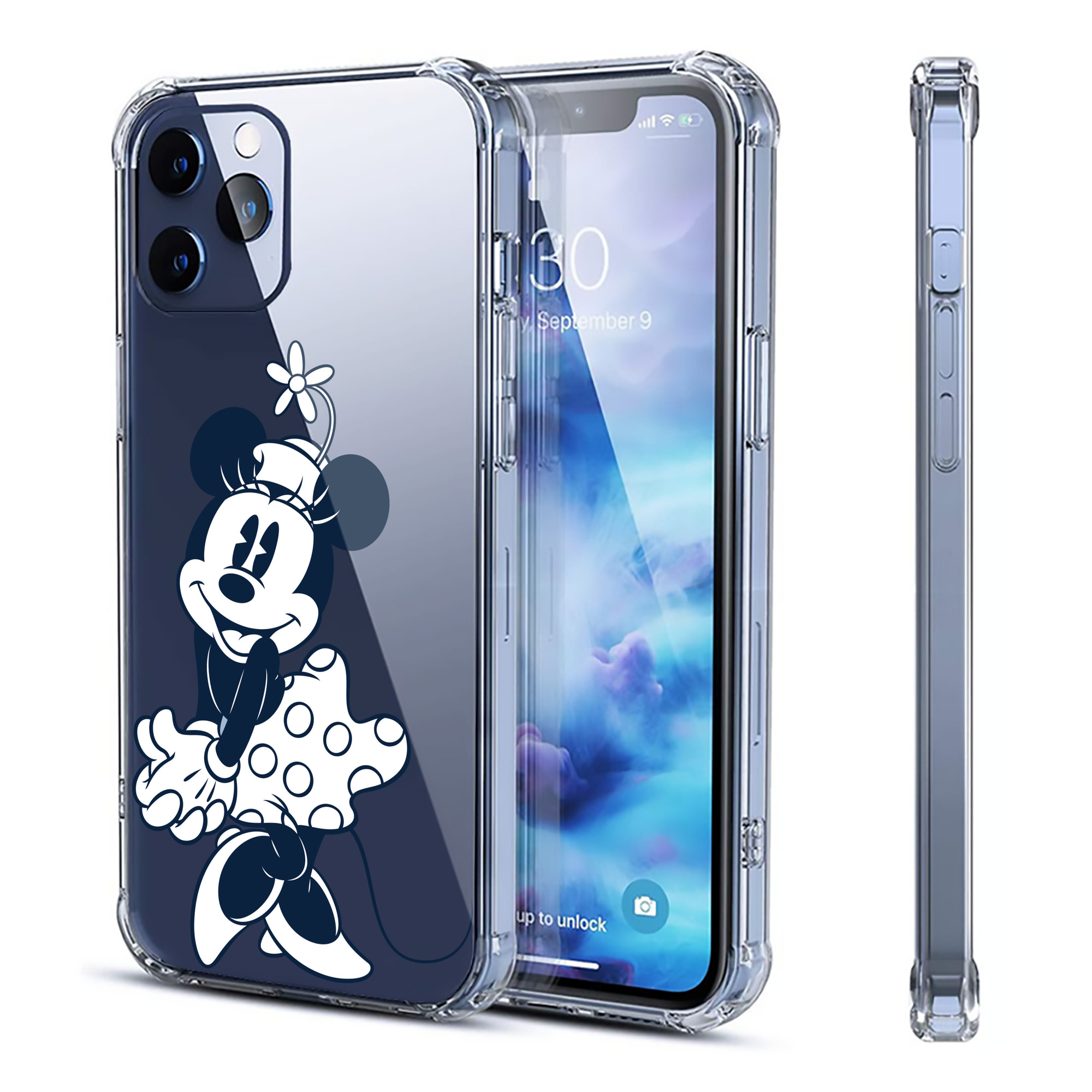 （画像用） ミッキーマウス Mickey Mouse 【iPhone 12シリーズ対応】透明スマホケース（クリアソフトケース）
